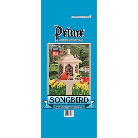 Prince Wild Bird Seed 20 lbs Songbird with Corn Wild Bird Feed Turquoise Bag, Turquoise PR395927